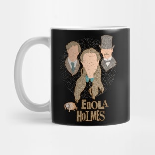 Enola Holmes Characters Minimalist Portraits Circle Design Mug